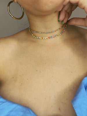 Rainbow choker